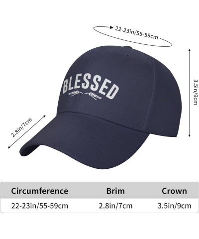 Blessed Baseball Hat Adjustable Classic Fashion Peaked Hat for Men Women Black Navy Blue $11.58 Baseball Caps