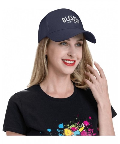 Blessed Baseball Hat Adjustable Classic Fashion Peaked Hat for Men Women Black Navy Blue $11.58 Baseball Caps