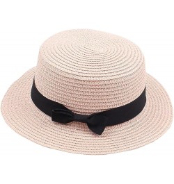 Sun Hat Womens Straw Beach Bowknot Sun Protection Vintage Beach Hat Women 2024 Packable with Brim Hiking Garden Caps Rose Gol...