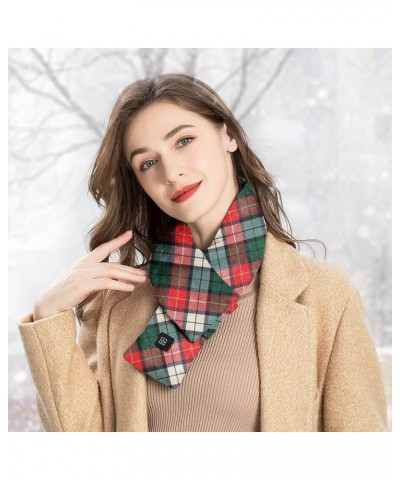 Casual Intelligent Heating Scarf USB Electric Heating Warm Print Scarf Neck Cold Winter Warmth Satin Lined Green $12.06 Scarves