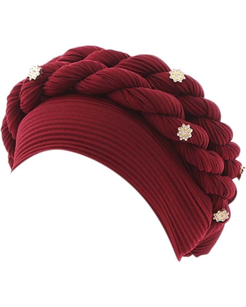 LIXIAO Turban for Women Lightweight Braid Hair Loss Hat Headwraps Stretch Head Scarf Wrap Cap Muslim Beanie Pre Tied Bonnet W...