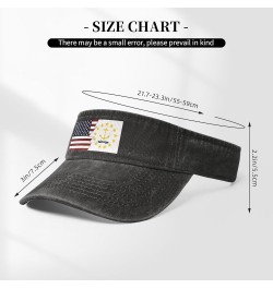 Ripped Style American and Flag of Rhode Island Sun Visor Hats for Women Men Sun Hat Vintage Golf Hat Adjustable Baseball Cap ...