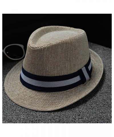 Men and Women Retro Jazz Hat Bohemian Style British Sun Hat Travel Sun Hat Cord for Hat Khaki-a $11.24 Sun Hats