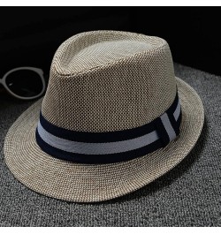 Men and Women Retro Jazz Hat Bohemian Style British Sun Hat Travel Sun Hat Cord for Hat Khaki-a $11.24 Sun Hats