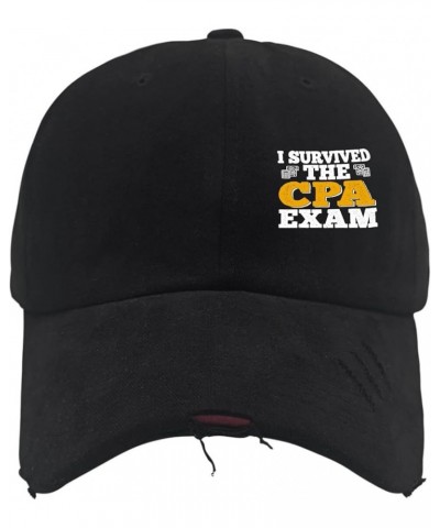 Baseball Hats I Survived The CPA Exam Trucker caps for Teen Retro Polyester Snapbacks Allblack-distressed Baseball Hat $9.00 ...