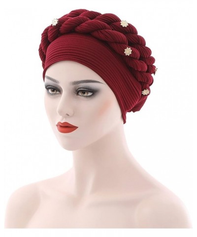 LIXIAO Turban for Women Lightweight Braid Hair Loss Hat Headwraps Stretch Head Scarf Wrap Cap Muslim Beanie Pre Tied Bonnet W...