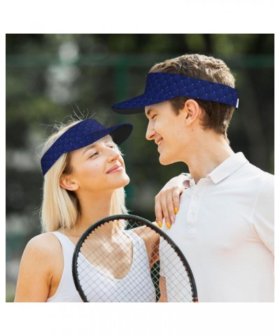 Navy Blue Visor Hats for Women Adult Unisex Tennis Golf Sun Hat Adjustable Summer Outdoor Sports Ultraviolet Protection Runni...