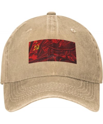 Silk Style Flag of The Soviet Union Baseball Cap for Men Women Hats Adjustable Vintage Cowboy Hat Sun Hat Natural $9.30 Cowbo...