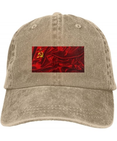 Silk Style Flag of The Soviet Union Baseball Cap for Men Women Hats Adjustable Vintage Cowboy Hat Sun Hat Natural $9.30 Cowbo...