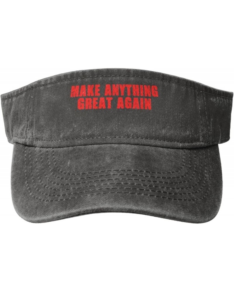 Make Anything Great Again Sun Visor Hats Cotton Empty Top Baseball Cap Sports Sun Cap for Men Women,Black Deep Heather $12.79...