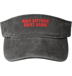 Make Anything Great Again Sun Visor Hats Cotton Empty Top Baseball Cap Sports Sun Cap for Men Women,Black Deep Heather $12.79...