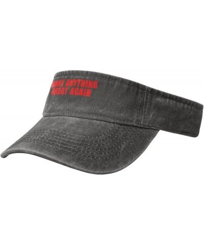 Make Anything Great Again Sun Visor Hats Cotton Empty Top Baseball Cap Sports Sun Cap for Men Women,Black Deep Heather $12.79...