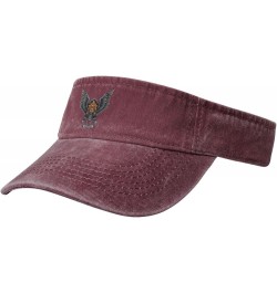 Flying Skulls Sun Visor Hats for Women Men Sun Hat Cotton Golf Hat Vintage Baseball Cap Red $11.08 Visors