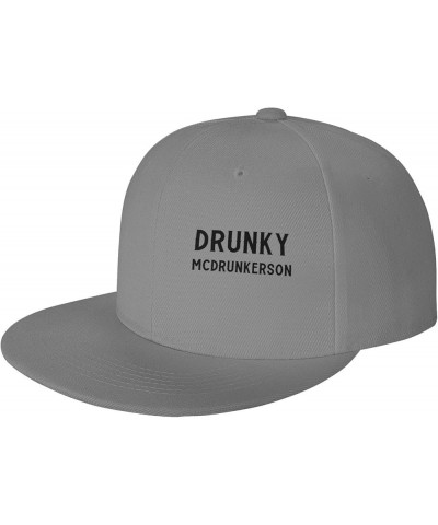 Drunky McDrunkerson Unisex Baseball Cap Vintage Snapback Cap Adjustable Gray $11.61 Baseball Caps