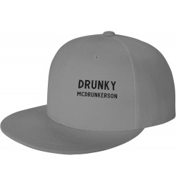 Drunky McDrunkerson Unisex Baseball Cap Vintage Snapback Cap Adjustable Gray $11.61 Baseball Caps