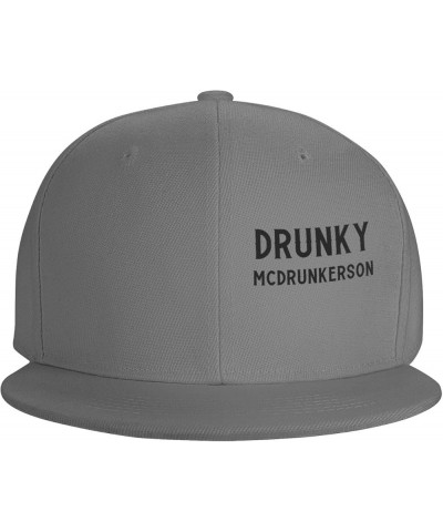 Drunky McDrunkerson Unisex Baseball Cap Vintage Snapback Cap Adjustable Gray $11.61 Baseball Caps