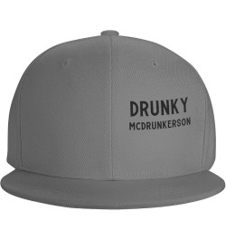 Drunky McDrunkerson Unisex Baseball Cap Vintage Snapback Cap Adjustable Gray $11.61 Baseball Caps