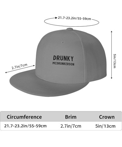 Drunky McDrunkerson Unisex Baseball Cap Vintage Snapback Cap Adjustable Gray $11.61 Baseball Caps