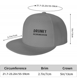 Drunky McDrunkerson Unisex Baseball Cap Vintage Snapback Cap Adjustable Gray $11.61 Baseball Caps