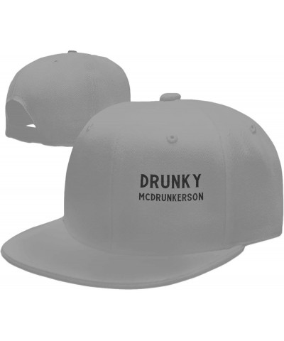 Drunky McDrunkerson Unisex Baseball Cap Vintage Snapback Cap Adjustable Gray $11.61 Baseball Caps