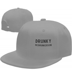 Drunky McDrunkerson Unisex Baseball Cap Vintage Snapback Cap Adjustable Gray $11.61 Baseball Caps