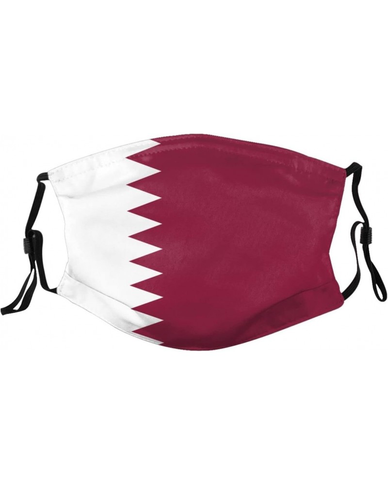 Flag of Qatar Mask Protect Respiratory System Breathe with Peace of Mind Black $10.39 Balaclavas