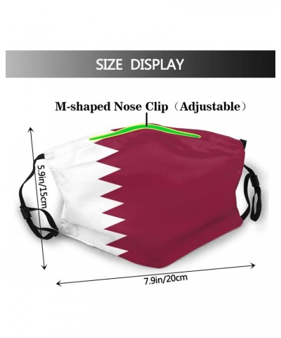 Flag of Qatar Mask Protect Respiratory System Breathe with Peace of Mind Black $10.39 Balaclavas