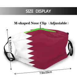 Flag of Qatar Mask Protect Respiratory System Breathe with Peace of Mind Black $10.39 Balaclavas