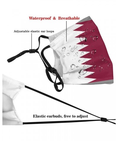 Flag of Qatar Mask Protect Respiratory System Breathe with Peace of Mind Black $10.39 Balaclavas