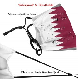 Flag of Qatar Mask Protect Respiratory System Breathe with Peace of Mind Black $10.39 Balaclavas