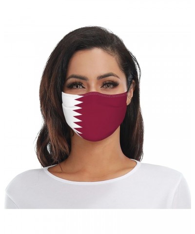 Flag of Qatar Mask Protect Respiratory System Breathe with Peace of Mind Black $10.39 Balaclavas