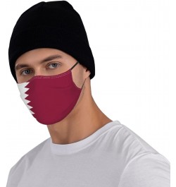 Flag of Qatar Mask Protect Respiratory System Breathe with Peace of Mind Black $10.39 Balaclavas