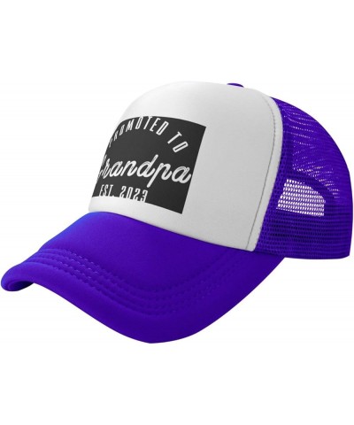 Promoted to Grandpa Est. 2023 Grandfather Gift Baseball Cap Men Hats Women Cowboy hat Dad Hat Trucker hat Black Purple $10.19...