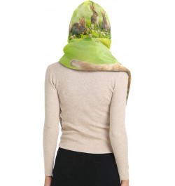 Women Winter Warm Hoodie Hat Scarf Gloves Pocket Warm Hat Rabbits Long Scarf Wraps(227be1e) $15.75 Scarves