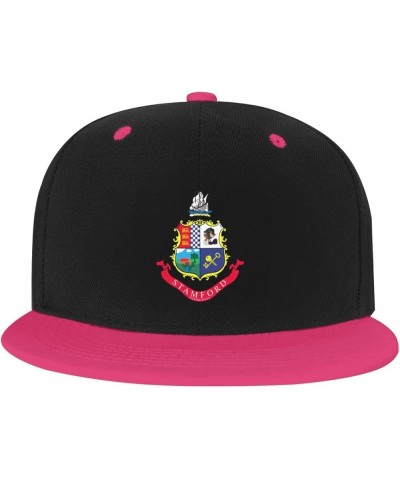 Seal of Stamford, Connecticut Baseball Cap for Men Women Snapback Hat Adjustable Flat Bill Hats Pink $12.61 Baseball Caps