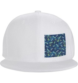 Dragonfly Classic Snapback Hat, Unisex Baseball Cap Flat Bill Brim, Stylish/Adjustable Size White $11.62 Baseball Caps