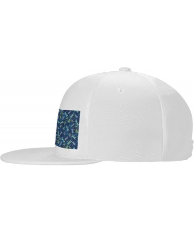 Dragonfly Classic Snapback Hat, Unisex Baseball Cap Flat Bill Brim, Stylish/Adjustable Size White $11.62 Baseball Caps