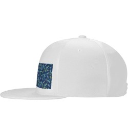 Dragonfly Classic Snapback Hat, Unisex Baseball Cap Flat Bill Brim, Stylish/Adjustable Size White $11.62 Baseball Caps