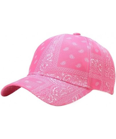 Bandana Baseball Cap for Men Women Adjustable Summer Fashion Hip Hop Paisley Bandanas Sun Hat Outdoor Beach Caps Pink Basebal...