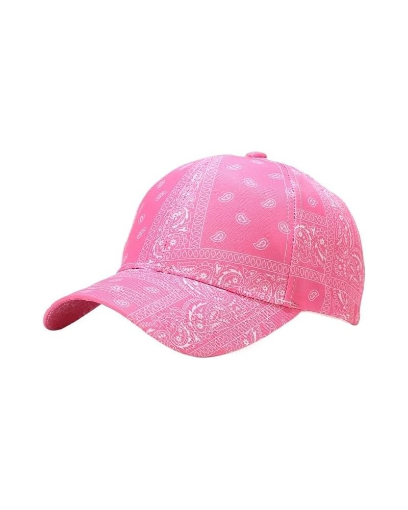 Bandana Baseball Cap for Men Women Adjustable Summer Fashion Hip Hop Paisley Bandanas Sun Hat Outdoor Beach Caps Pink Basebal...