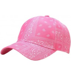 Bandana Baseball Cap for Men Women Adjustable Summer Fashion Hip Hop Paisley Bandanas Sun Hat Outdoor Beach Caps Pink Basebal...