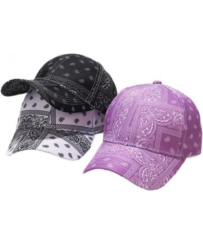 Bandana Baseball Cap for Men Women Adjustable Summer Fashion Hip Hop Paisley Bandanas Sun Hat Outdoor Beach Caps Pink Basebal...