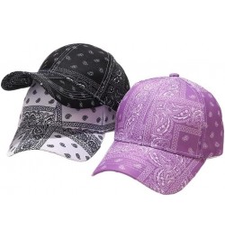 Bandana Baseball Cap for Men Women Adjustable Summer Fashion Hip Hop Paisley Bandanas Sun Hat Outdoor Beach Caps Pink Basebal...