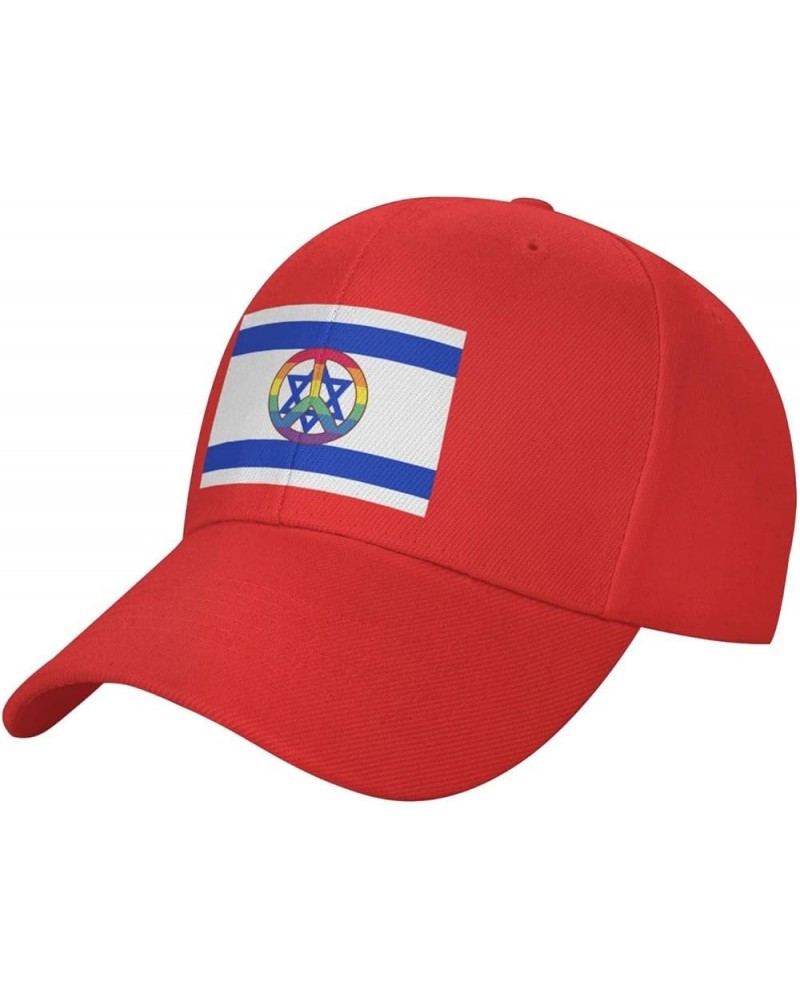 Men and Women Baseball Hat Israel Flag Support Israel Peace Low Profile Dad Hat Adjustable Casquette Cap Red $10.46 Baseball ...