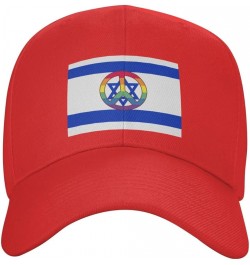 Men and Women Baseball Hat Israel Flag Support Israel Peace Low Profile Dad Hat Adjustable Casquette Cap Red $10.46 Baseball ...