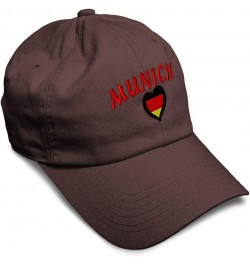 Soft Baseball Cap German Flag Munich Embroidery Flags Twill Cotton Dad Hats for Men & Women Brown Design Only $13.34 Baseball...