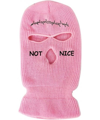 3 Holes Balaclava Full Face Cover Ski Mask Warm Knitted Balaclava Men Women Winter Outdoor Sports Cycling Skiing () Pink $11....