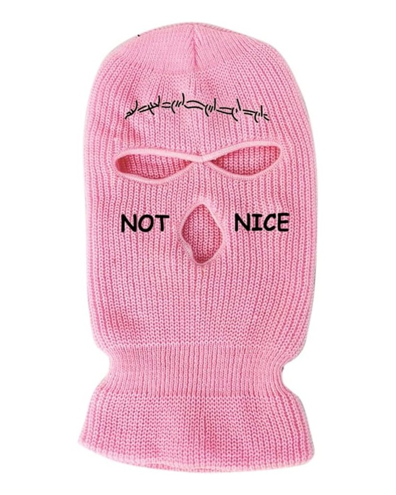 3 Holes Balaclava Full Face Cover Ski Mask Warm Knitted Balaclava Men Women Winter Outdoor Sports Cycling Skiing () Pink $11....