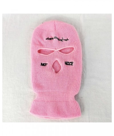 3 Holes Balaclava Full Face Cover Ski Mask Warm Knitted Balaclava Men Women Winter Outdoor Sports Cycling Skiing () Pink $11....