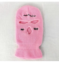 3 Holes Balaclava Full Face Cover Ski Mask Warm Knitted Balaclava Men Women Winter Outdoor Sports Cycling Skiing () Pink $11....